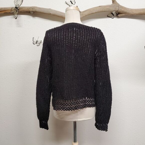 Peruvian connection open knit crochet cardigan - Picture 4 of 8